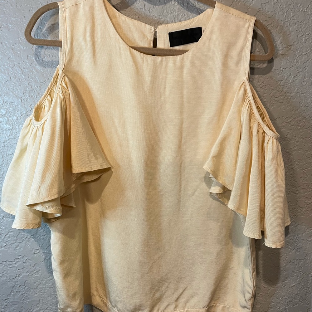 Blaque Label ruffle cold shoulder top